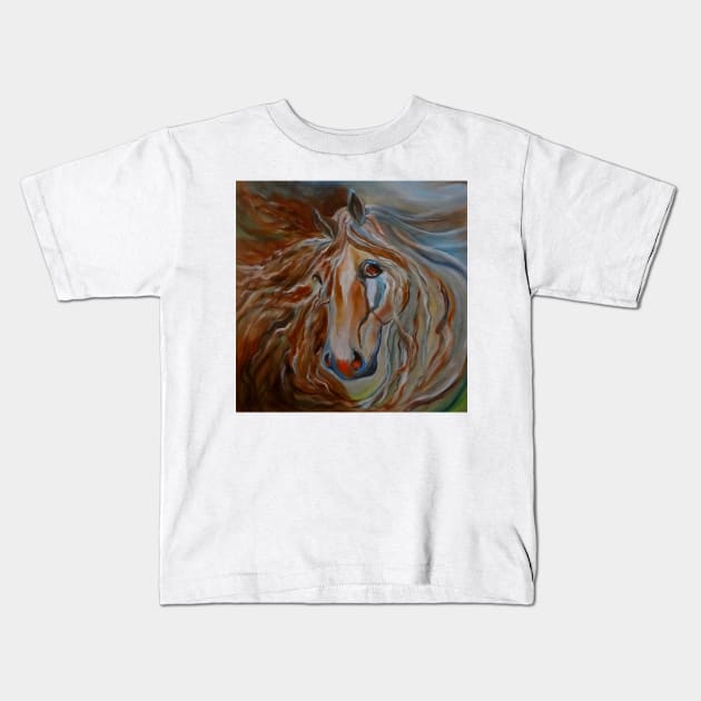 Golden Palomino Kids T-Shirt by jennyleeandjim